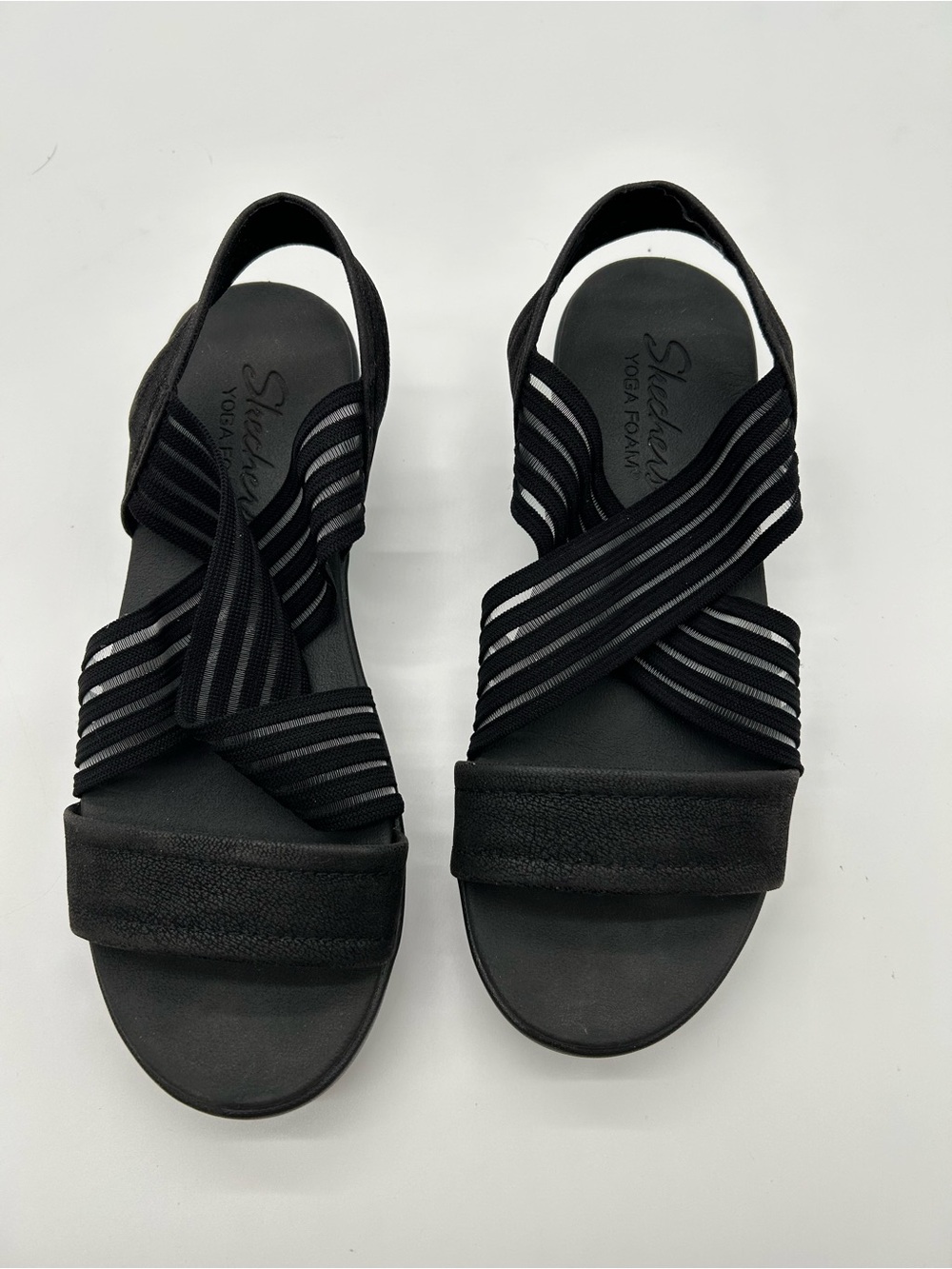 Skechers Black Cali Bumblers Stop andStare Sandals size 8